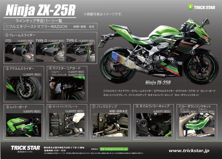 情報更新 NinjaZX-25R予定製品のお知らせ】 | TRICK STAR 製品 | TRICK